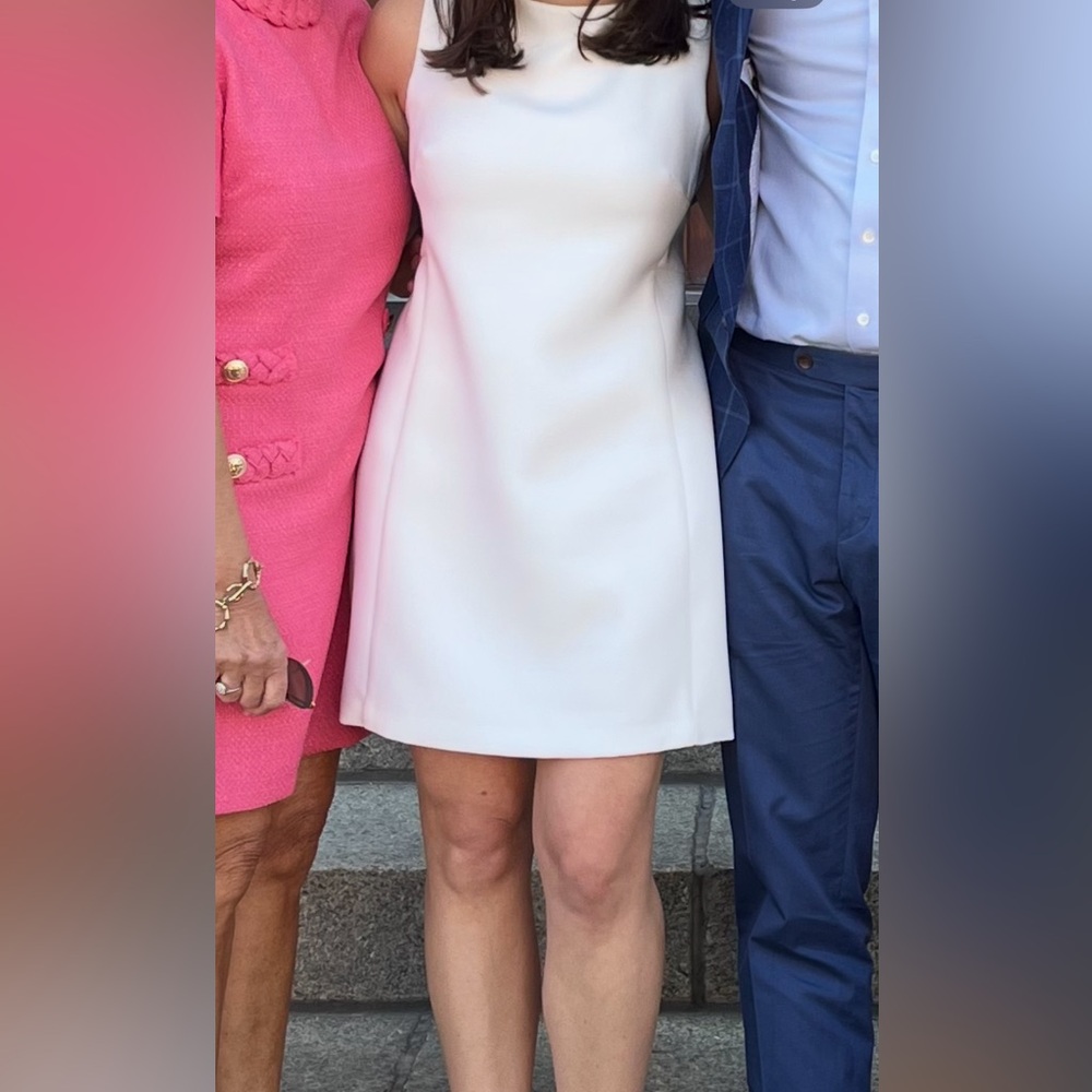 Zara Classic White Shift Dress - perfect for rehearsal / wedding